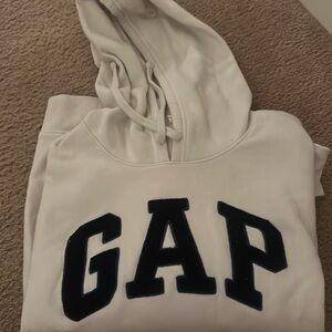 GAP White Hoodie with Navy Logo